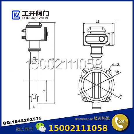 D971X电动对夹蝶阀结构图 D971X电动对夹蝶阀结构图
