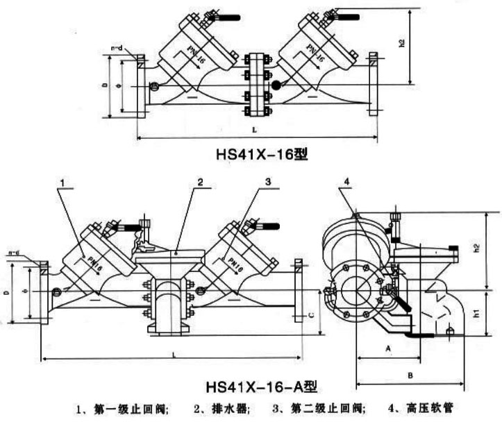 HS41X防污隔断阀结构尺寸 HS41X防污隔断阀结构尺寸